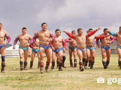 Wrestling at Naadam Festival