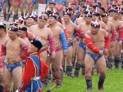 Wrestling at Naadam Festival