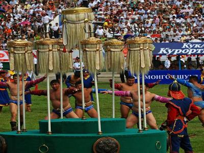 Wrestling at Naadam Festival