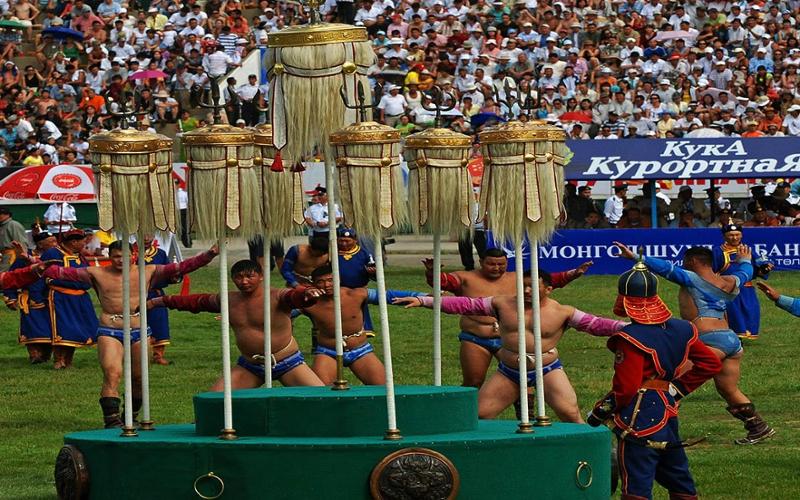 Wrestling at Naadam Festival