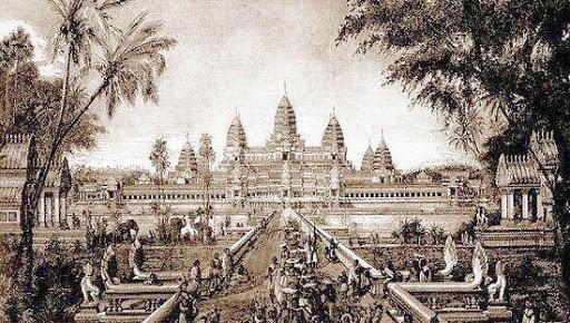 Le temple d'Angkor Wat à l'époque de l'empire khmer.