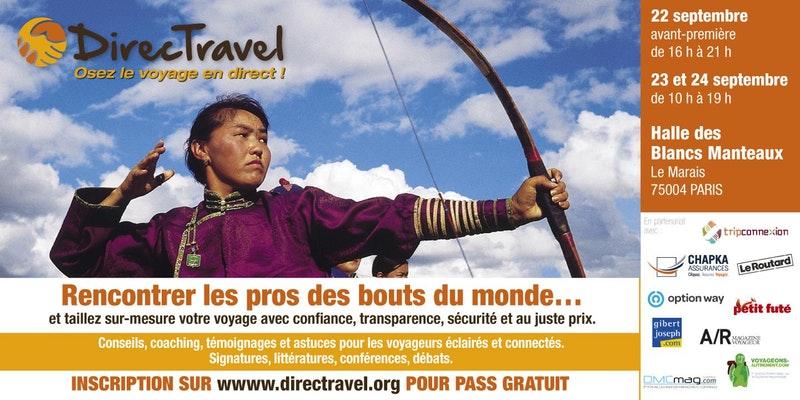 Salon DirecTravel à Paris du 22 au 24 septembre 2017